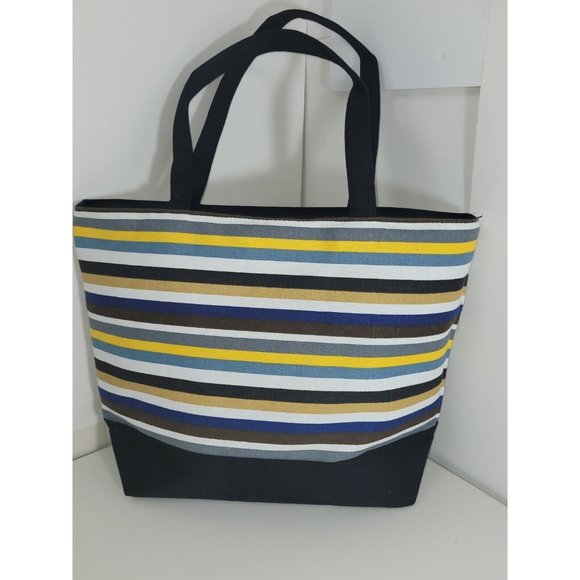 Women's  Handbag Shoulder BEACH striped bag multicolor shoppers  tote - Picture 4 of 16